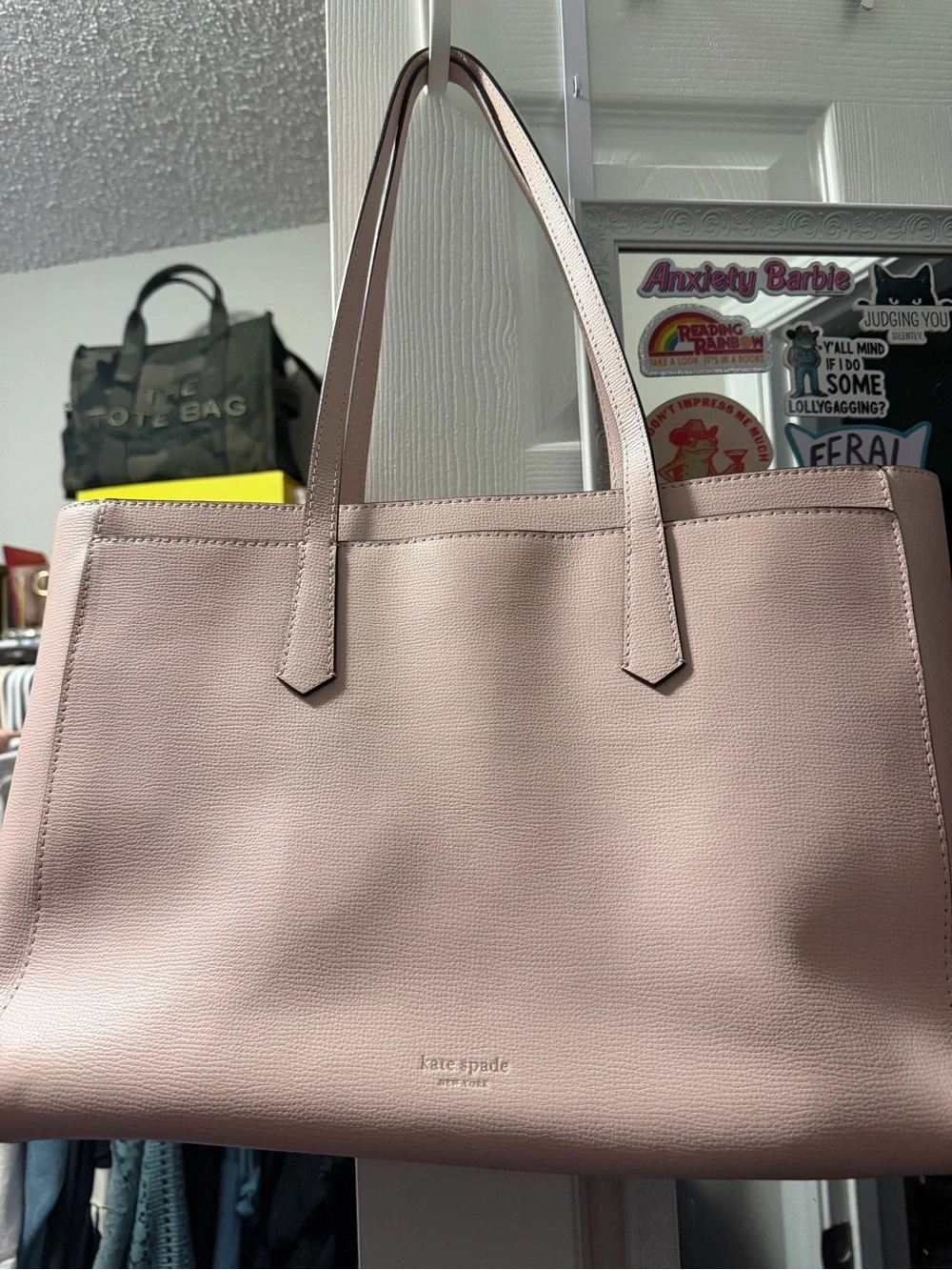 kate spade Light Pink Pebbled Leather Tote